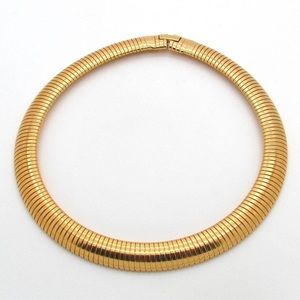Designer Ellen Kian 1970s 18K GP Collar Necklace
